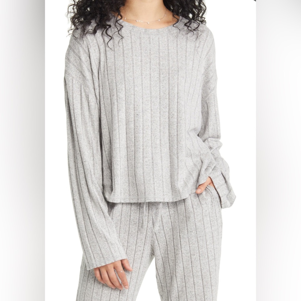 BP Gray Ribbed Pajama Set - Picture 4 of 16